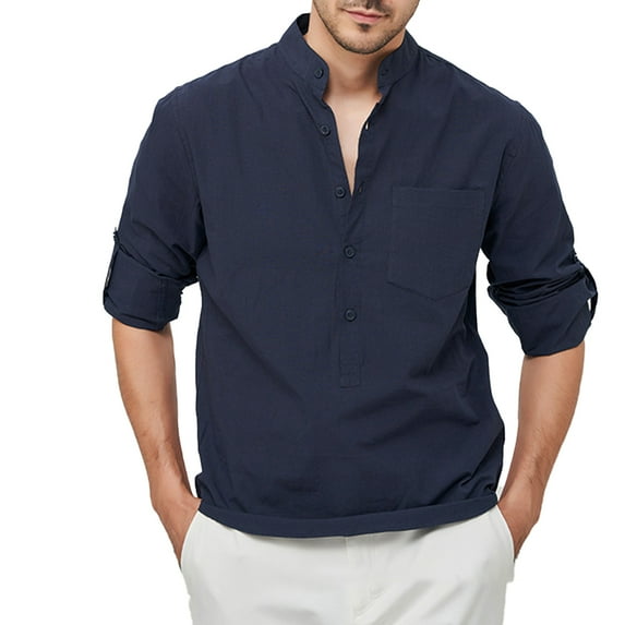 Zoeecloth Mens Dress Shirts Athletic Slim Fit Long Sleeve Stretch Shirt Summer Casual Button down Shirt Formal Fashion City Shirt S-3XL