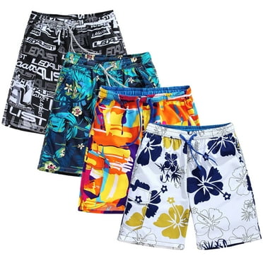 Zoeecloth Mens Printed Shorts Male Elastic Waist Straight Five points Beach Pants L-3XL