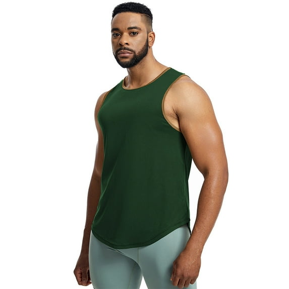 Zoeecloth Mens Vest Jogging Sports Sleeveless Tops Quick-Dry Loose Fit Shirt Tops Solid Color Undershirt M-3XL