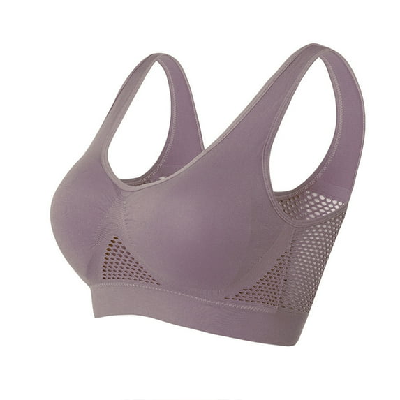 Zoeecloth Plus Size Sports Bra for Womens Shockproof Running Breathable Vest Bra Sport Underwear (S-7XL)
