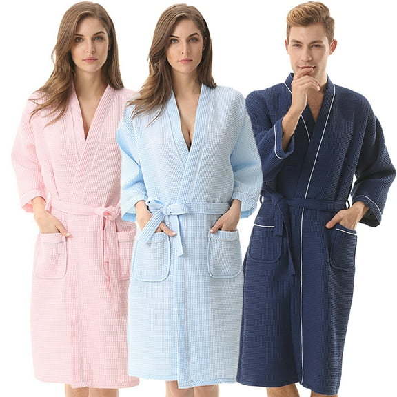 Zoeecloth Robes for Mens and Womens Long Sleeve Bathrobe Loungewear Night-Robe Spring Fal Long Pajamas M-2XL