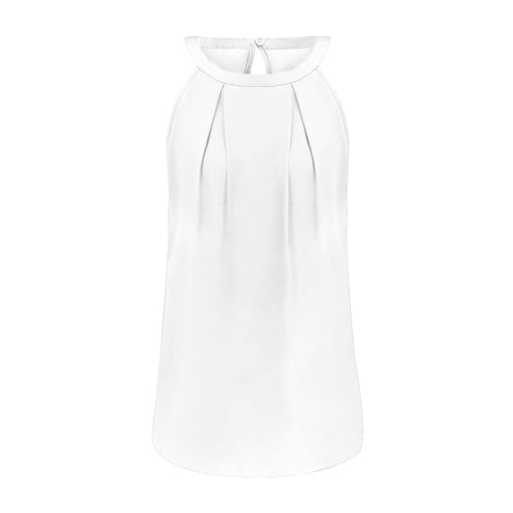 Zoeecloth Sleeveless T-Shirt for Women Summer Loose Casual Shirt Solid Color Off-the-Shoulder Tops S-3XL