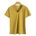 thumbnail image 1 of Zoeecloth Summer T Shirts Tops for Women Casual V Neck T Shirts Female Short Sleeve Tunic Tops Loose Fit S-XXXL, 1 of 9