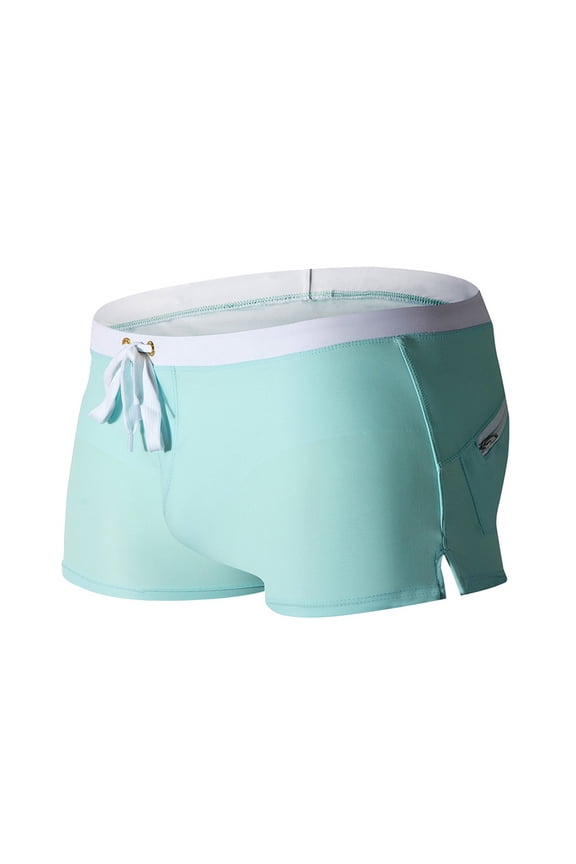 Swim Trunks for Mens Double pocket zipper board shorts Summer Holiday Beach surfing Swim Trunks Quick Dry Bathing Suits Solid color Boxers swim trunks S-XL