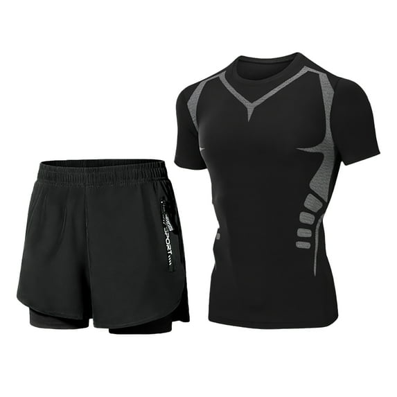 Zoeecloth Swimsuit T Shirts Set for Men,Swim Shirts Summer Sun Protection Quick Dry Beach Fishing Shirts M-4XL