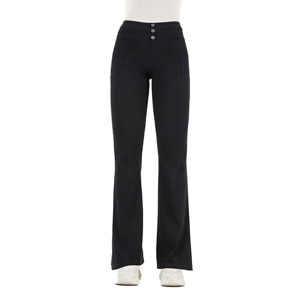 Zoeecloth Women's Flare Denim Pants Bell Bottom Jeans Pants Stretchy High Waisted Wide Leg Jeans Leggings Stretchy Denim Pants S-XXL
