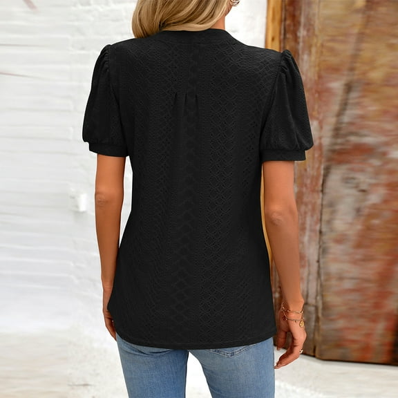 Zoeecloth Women's Short Sleeve T Shirt Tops for Womens Spring Summer V-Neck Tees Loose Casual Shirt for Female S-XXL