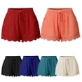 thumbnail image 1 of Zoeecloth Women's Shorts Summer Women's Solid Color Fashion Solid Color Casual Wide Leg Loose High Waist Shorts Pants S-5XL, 1 of 7