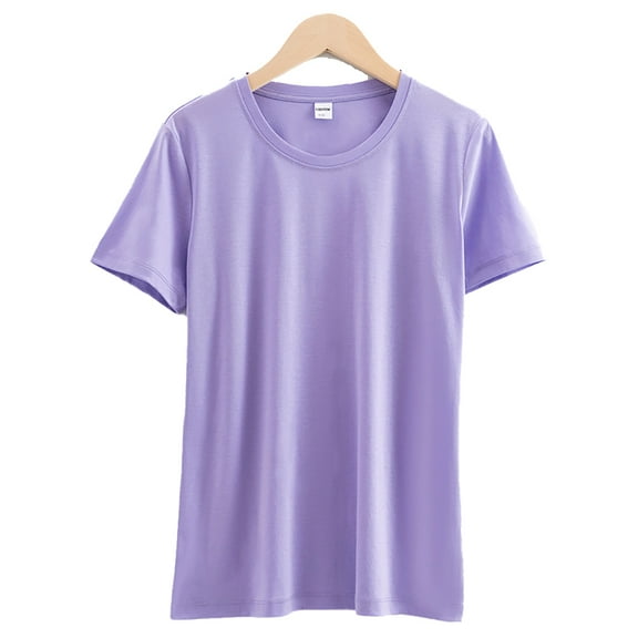 Zoeecloth Women's Workout Shirts Yoga Tops Activewear Tee Tops Pure Cotton Gym Shirts Round Neck Short Sleeve T-Shirts S-3XL