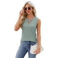 thumbnail image 1 of Zoeecloth Womens Cotton Sleeveless Tops Solid Color V Neck Tees Shirts S-XXL Summer Casual Fashion loose Vest, 1 of 9