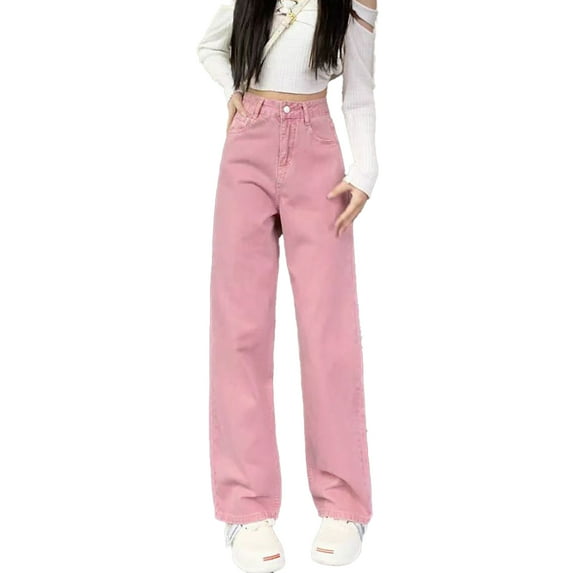 Zoeecloth Womens Jeans Pants Female Spring Summer Loose Denim Wide Leg Trousers S-XXL