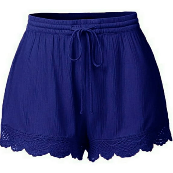 Zoeecloth Womens Loose Shorts Female Summer Comfortable Elastic Waist Pants S-5XL