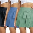 thumbnail image 1 of Zoeecloth Womens Shorts Leg Shorts Wide Leg High Waisted Drawstring Ruffle Flowy Shorts S-XL, 1 of 11