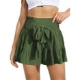 thumbnail image 1 of Zoeecloth Womens Shorts Leg Shorts Wide Leg High Waisted Drawstring Ruffle Flowy Shorts S-XL, 1 of 11