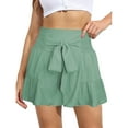 thumbnail image 1 of Zoeecloth Womens Shorts Leg Shorts Wide Leg High Waisted Drawstring Ruffle Flowy Shorts S-XL, 1 of 11