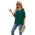 thumbnail image 1 of Zoeecloth Womens Summer T-Shirts Short Sleeve Cotton Tees Shirt Blouse S-Xxl Solid Color Loose Round Neck Tees Shirt Spring Summer Tops S-XXL, 1 of 8