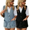 thumbnail image 1 of Zoeecloth Womens Vest Denim Jacket Summer Sleeveless Casual Waistcoat for Female S-XXXL, 1 of 9