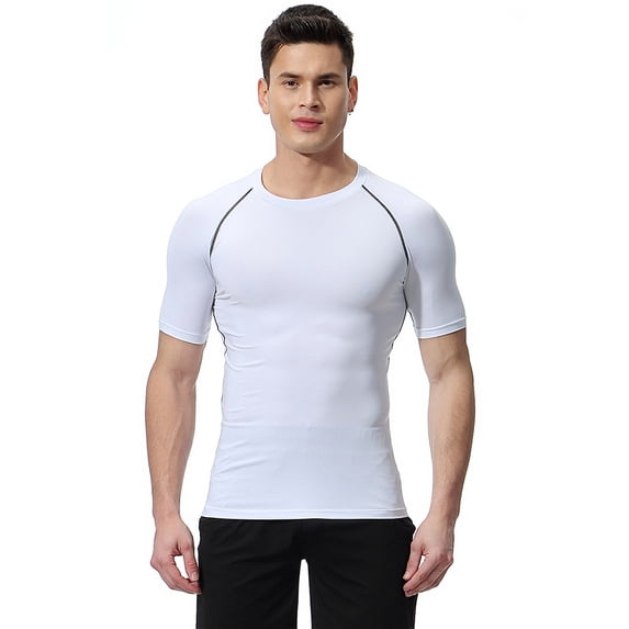 Zoeecloth Workout T-Shirt for Men Short Sleeve Tees Quick Dry Athletic Active T Shirt Quick-Drying Moisture Wicking Plus Size T,S-3XL)