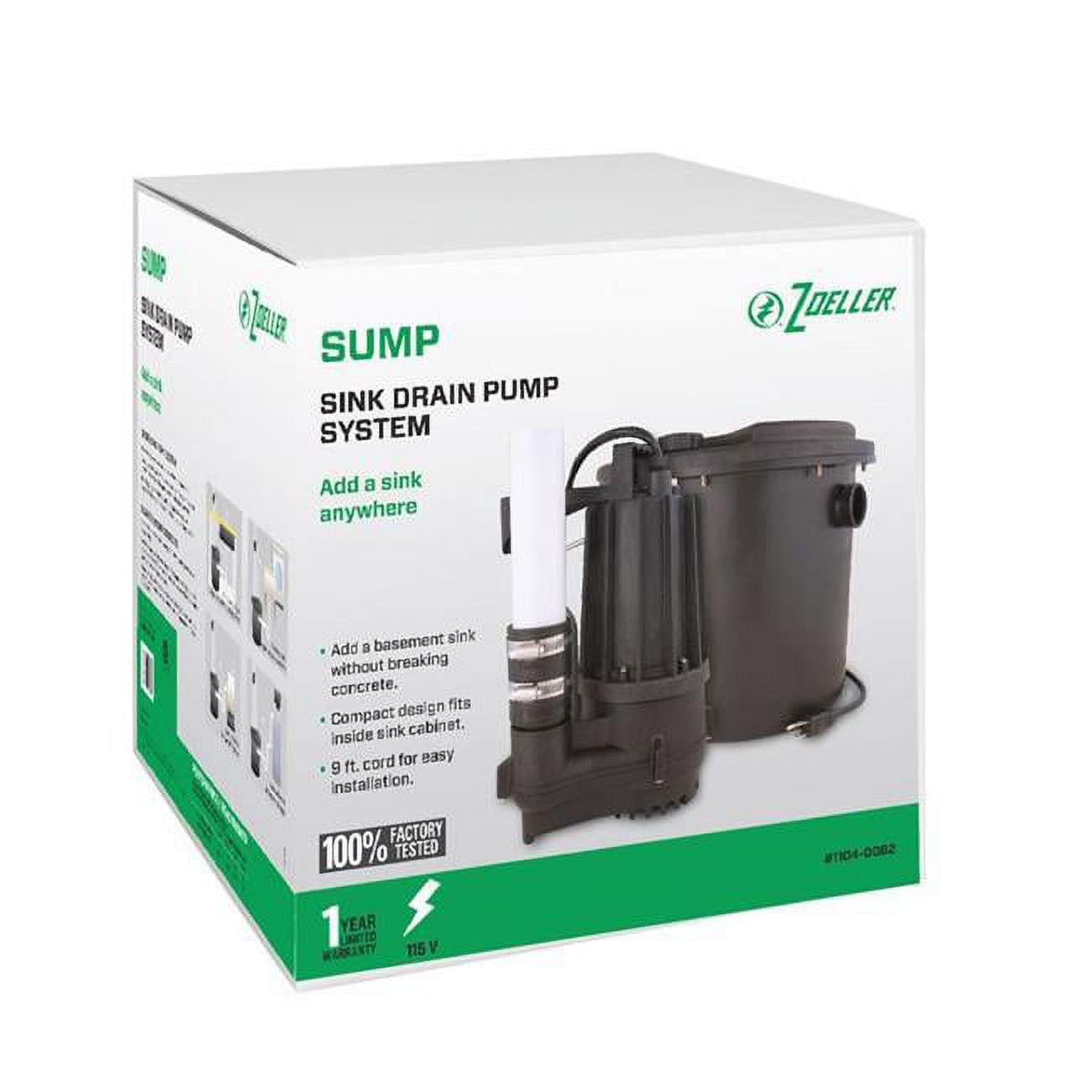 Zoeller Sink Drain Pump System