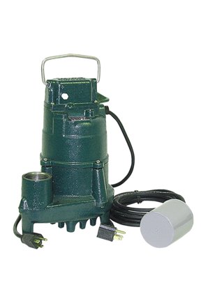 Zoeller 152-0005 0.4HP Cast Iron High Head Effluent & Sump Pump with 20 ft. Variable Level Float Switch