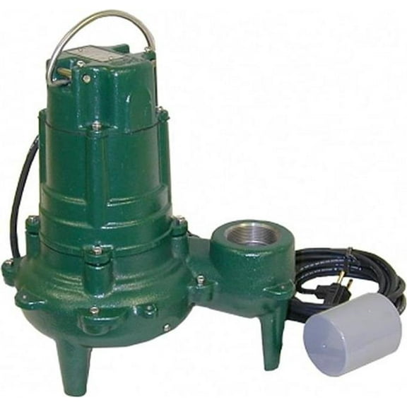 Zoeller 270-0005 1HP Cast Iron Sewage Pump with 20 ft. Cord Variable Piggy Back Float Switch