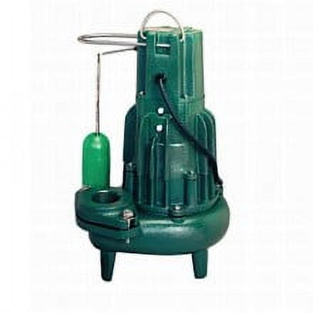 Zoeller 293-0003, Model D293, Waste-Mate 290 Series, High Head Sewage Pump, 1 HP, 230 Volts, 1 Phase, 118 GPM Maxl