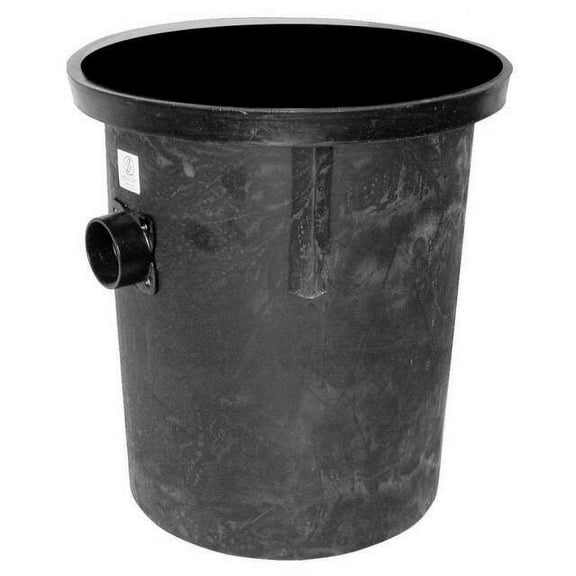 Zoeller 31-0004, Simplex Fiberglass Basin (24" x 30") With One-Piece Steel Cover, 2" Vent, 2" Discharge