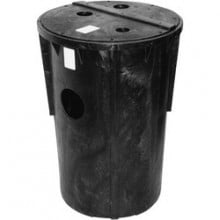 Zoeller 31-0039, Simplex Polyethylene Basin (24" x 30") With One-Piece Steel Cover, 2" Vent, 2" Discharge, For Indoor Use