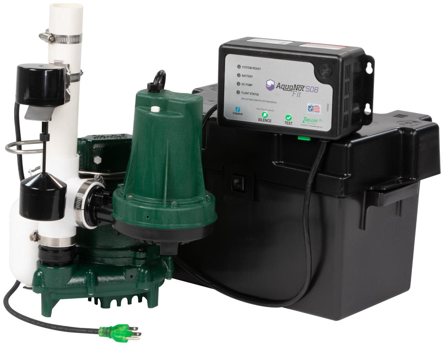 Zoeller 508 with M53 Preassembled Sys ProPak Aquanot Fit 12V Back