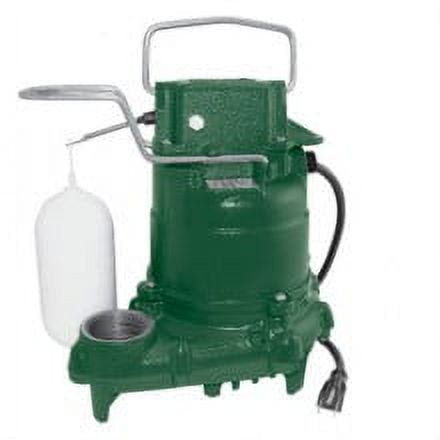 Zoeller 57-0003, Model D57 Mighty-Mate Effluent Pump .3 HP, 230 Volts, 1 Phase, 4.8 Amps, 1-1/2" NPT Discharge, 43 GPM Max, 19.25 ft Max Head, 9 ft. Cord, Automatic