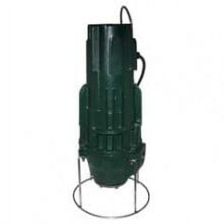 Zoeller 815-0004, Model E815, Shark Series, Grinder Pump, 2 HP, 230 Volts, 1 Phase, 1-1/4" NPT Discharge, 15 GPM Max, 238 ft Max Head, 20 ft Cord, Manual