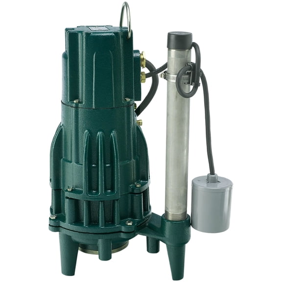 Zoeller 820-0011 2 HP Cast Iron Grinder Pump with 230V Piggyback Tether Switch