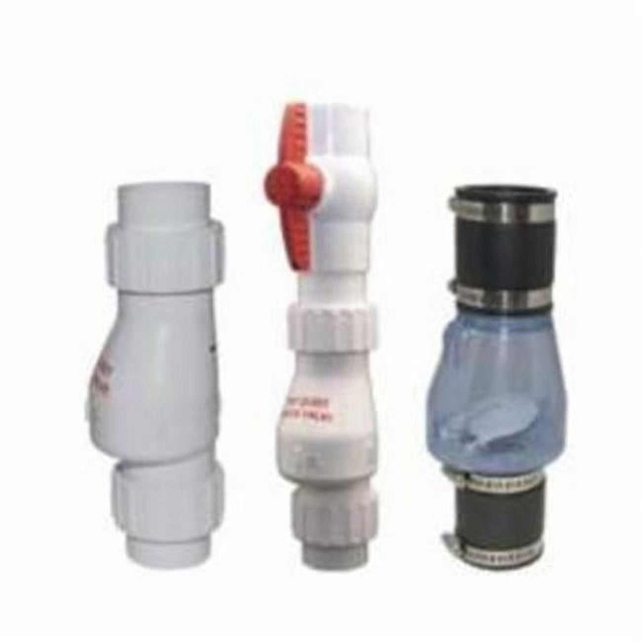 Zoeller  Quiet Union Check Valve White - 1.5 in. Inlet 40 psi 130 deg