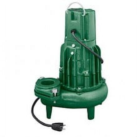 Zoeller Waste-Mate 280 Series 4282-0002, Model N4282 Submersible Sewage Pump, 1/2 HP, 115V, 125 GPM Max, Double Seal
