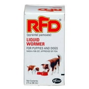Zoetis 50632 RFD Dewormer Liquid for Puppies and Dogs, 60 mL.