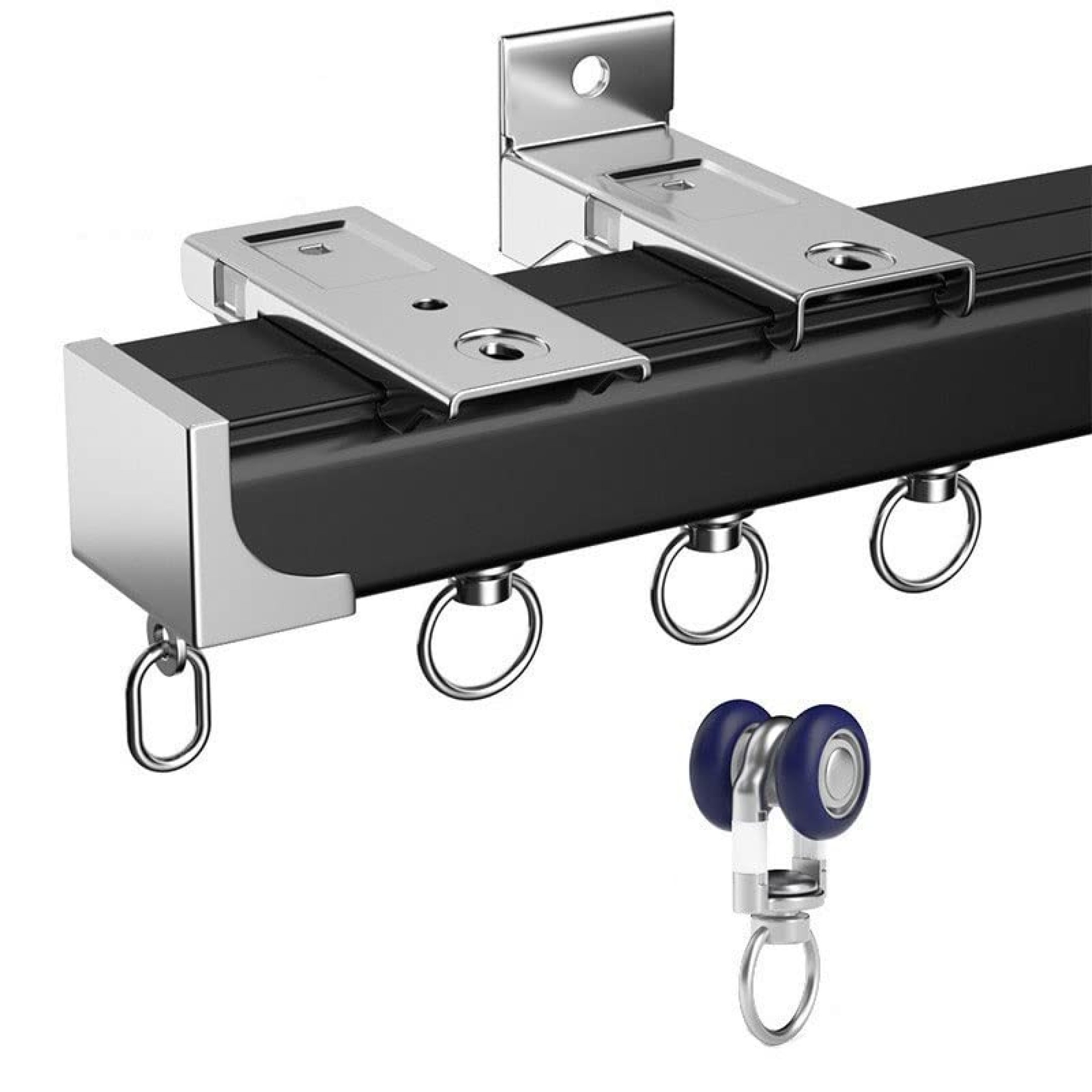 Zoever Aluminium Curtain Single Tracks Ceiling Or Wall Mounting, Room