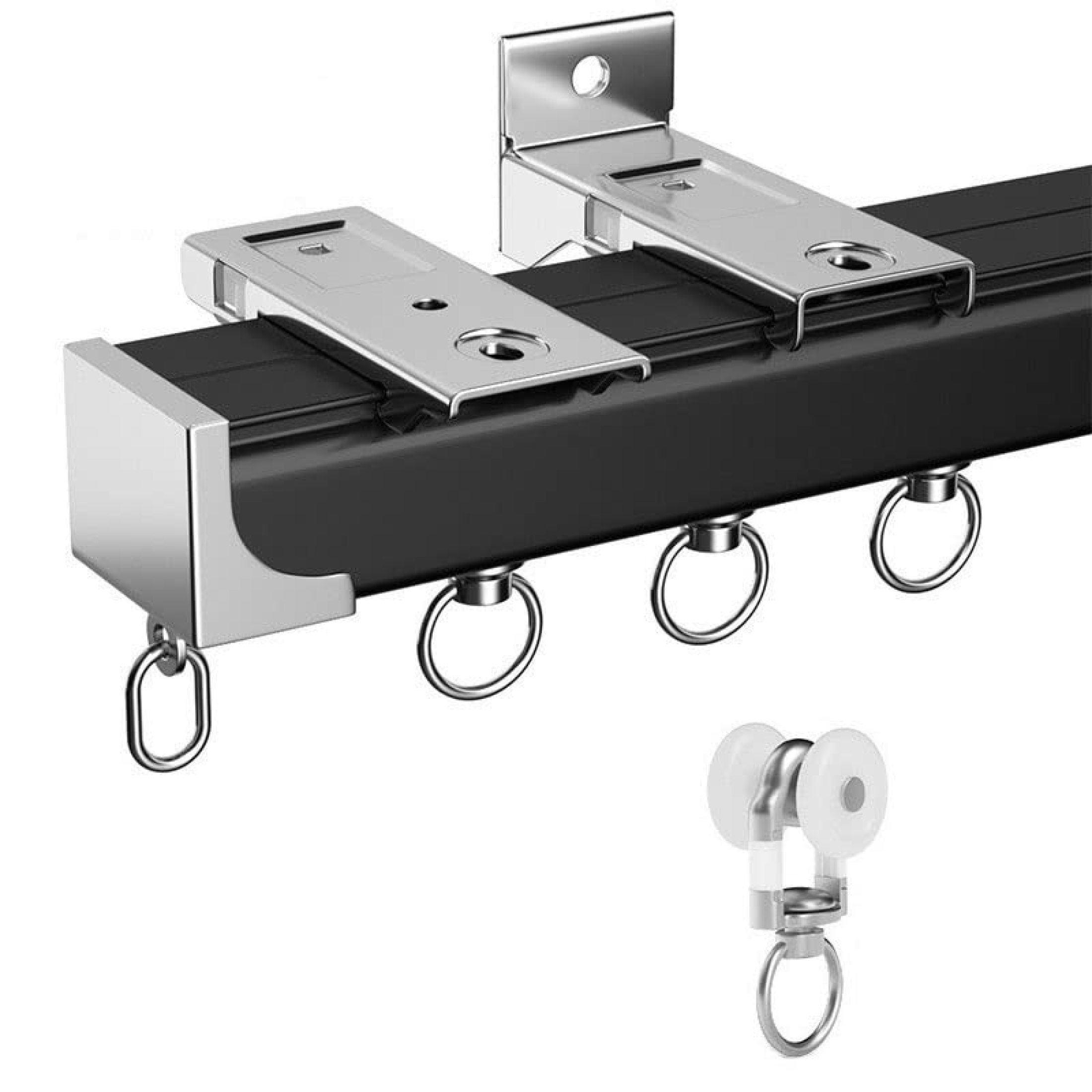 Zoever Aluminium Curtain Single Tracks Ceiling Or Wall Mounting, Room