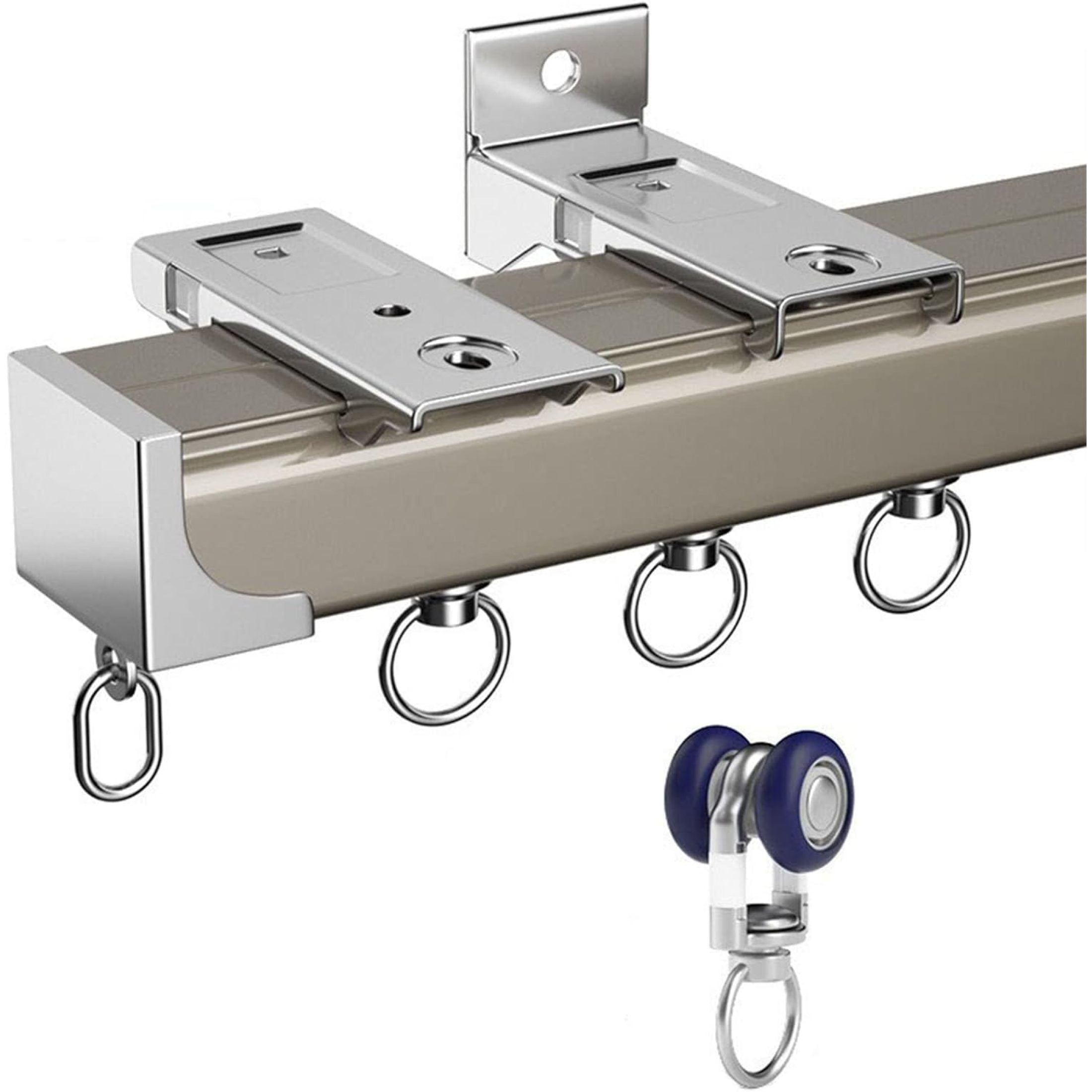 Zoever Aluminium Curtain Single Tracks Ceiling Or Wall Mounting, Room