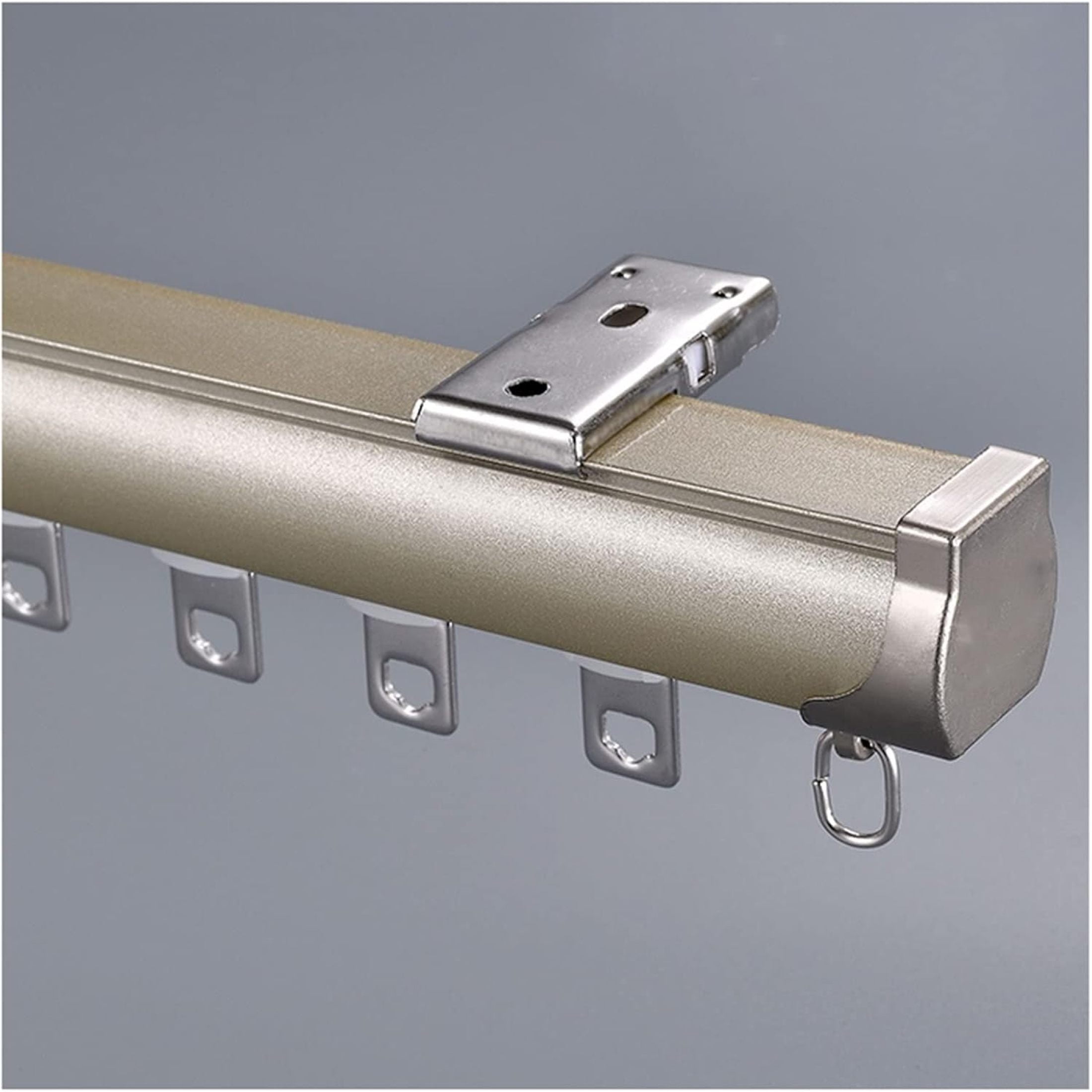 Zoever Heavy Flexible Curtain Tracks for Bay Window Aluminum Alloy Silence Curtain Double Rods
