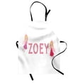 thumbnail image 1 of Zoey Apron Feminine Themed Baby Girl Name Magic Creatures Calligraphic Alphabet Letter Design, Unisex Kitchen Bib Apron with Adjustable Neck for Cooking Baking Gardening, Multicolor, by Ambesonne, 1 of 3