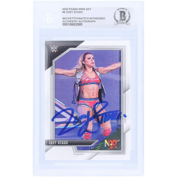 Zoey Stark WWE Autographed 2022 Panini NXT #6 Beckett Fanatics Witnessed Authenticated Card - Fanatics Authentic Certified