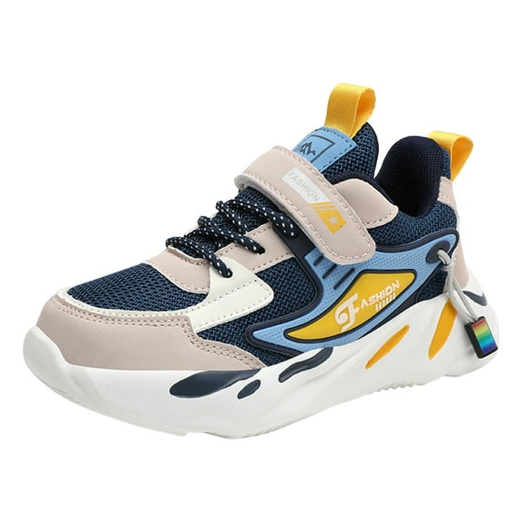 Zofedap Kids Sneakers for Boys Girls Lightweight Athletic Running Tennis Breathable Shoes for Little Kid/Big Kid Dark Blue,Size 1