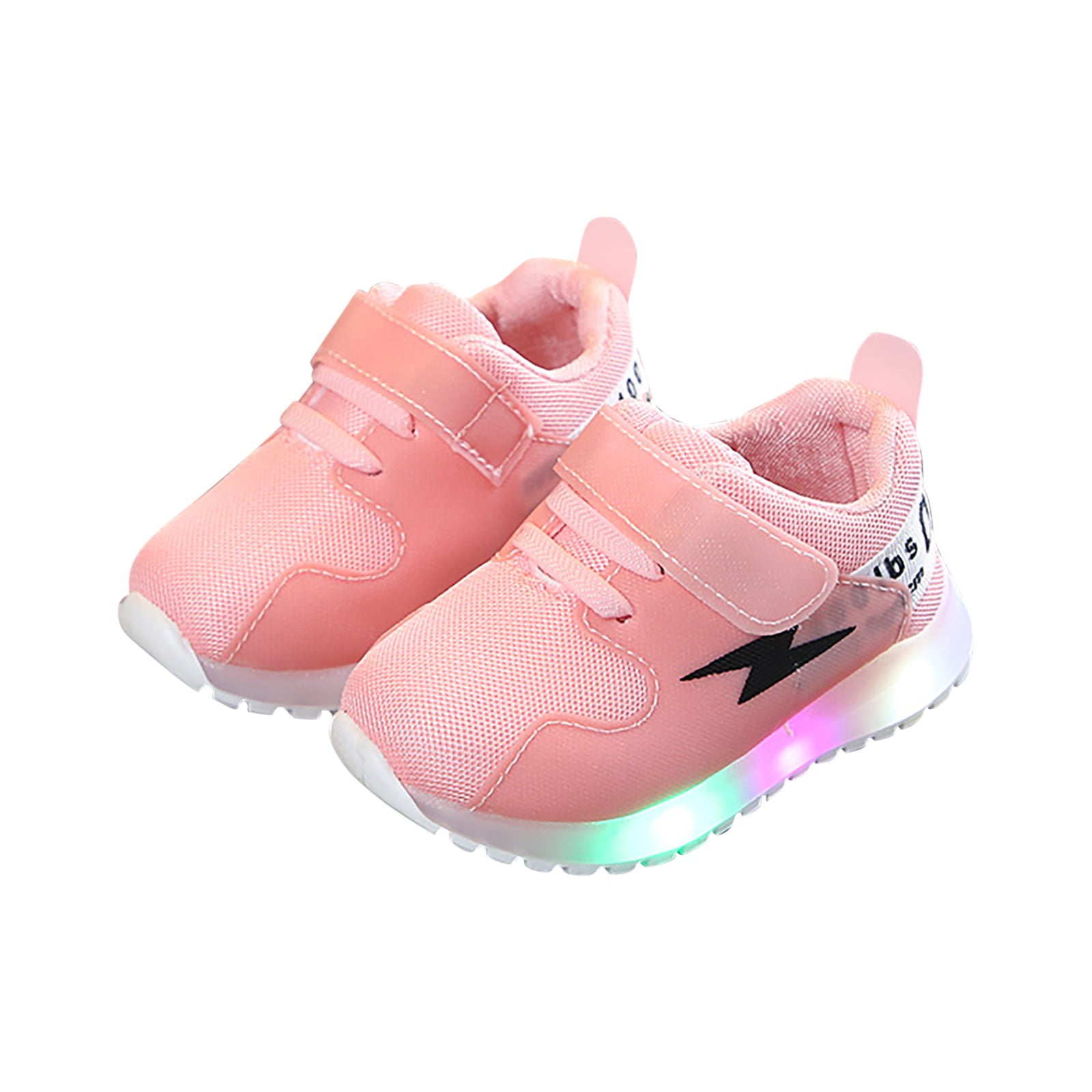 Light Up Toddler Boys Girls Shoes LED Flashing Lightweight Tennis Walking Sneakers for Toddler and Little Kid (Pink, Toddler 8)