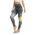 thumbnail image 1 of Zofedap Tummy Control Workout Leggings for Women, High Waisted Yoga Pants for Women, No See Through Gym Capri Leggings for Running Light Gray for Size M, 1 of 8