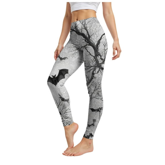 Zofedap Tummy Control Workout Leggings for Women, High Waisted Yoga Pants for Women, No See Through Gym Capri Leggings for Running Gray for Size XL