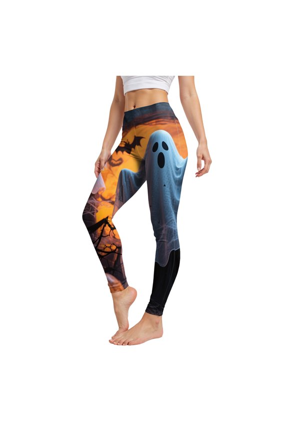 Tummy Control Workout Leggings for Women, High Waisted Yoga Pants for Women, No See Through Gym Capri Leggings for Running Yellow for Size L