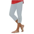 thumbnail image 1 of Zofedap Women's Soft Full Length Leggings High Waist Ankle Length Leggings Pants Tights Gray for Size L, 1 of 7