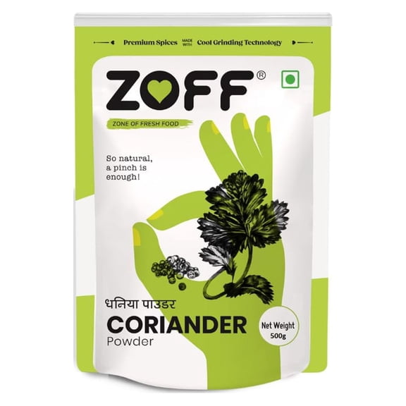 Zoff Pure & Aromatic Coriander Powder Dhaniya Powder with Cool Grinding Technology All-Natural Ground Spice for Indian Cooking No Preservatives 200g (7.05 oz) Pack of 1