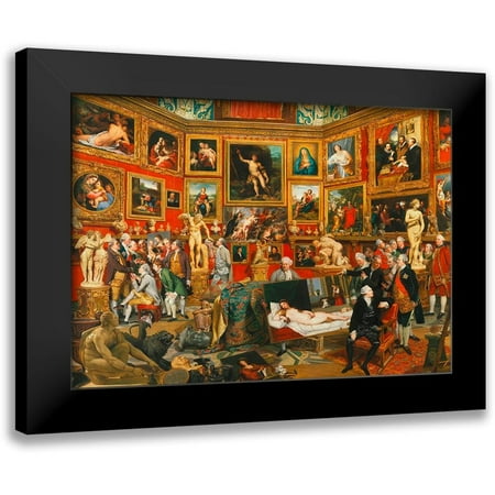 Zoffany, Johan 14x11 Black Modern Framed Museum Art Print Titled - Tribuna of the Uffizi