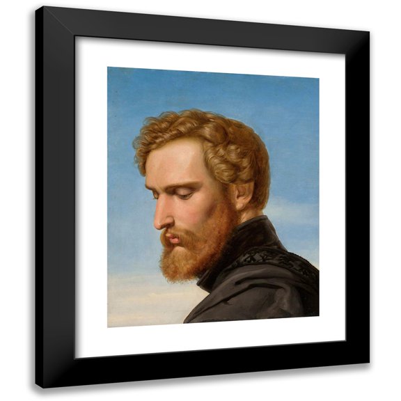 Zofia Szymanowska-Lenartowicz 15x18 Black Modern Framed Museum Art Print Titled - Portrait of Heinrich Heinlein, Painter, as a Knight of Schellenberg (1849)